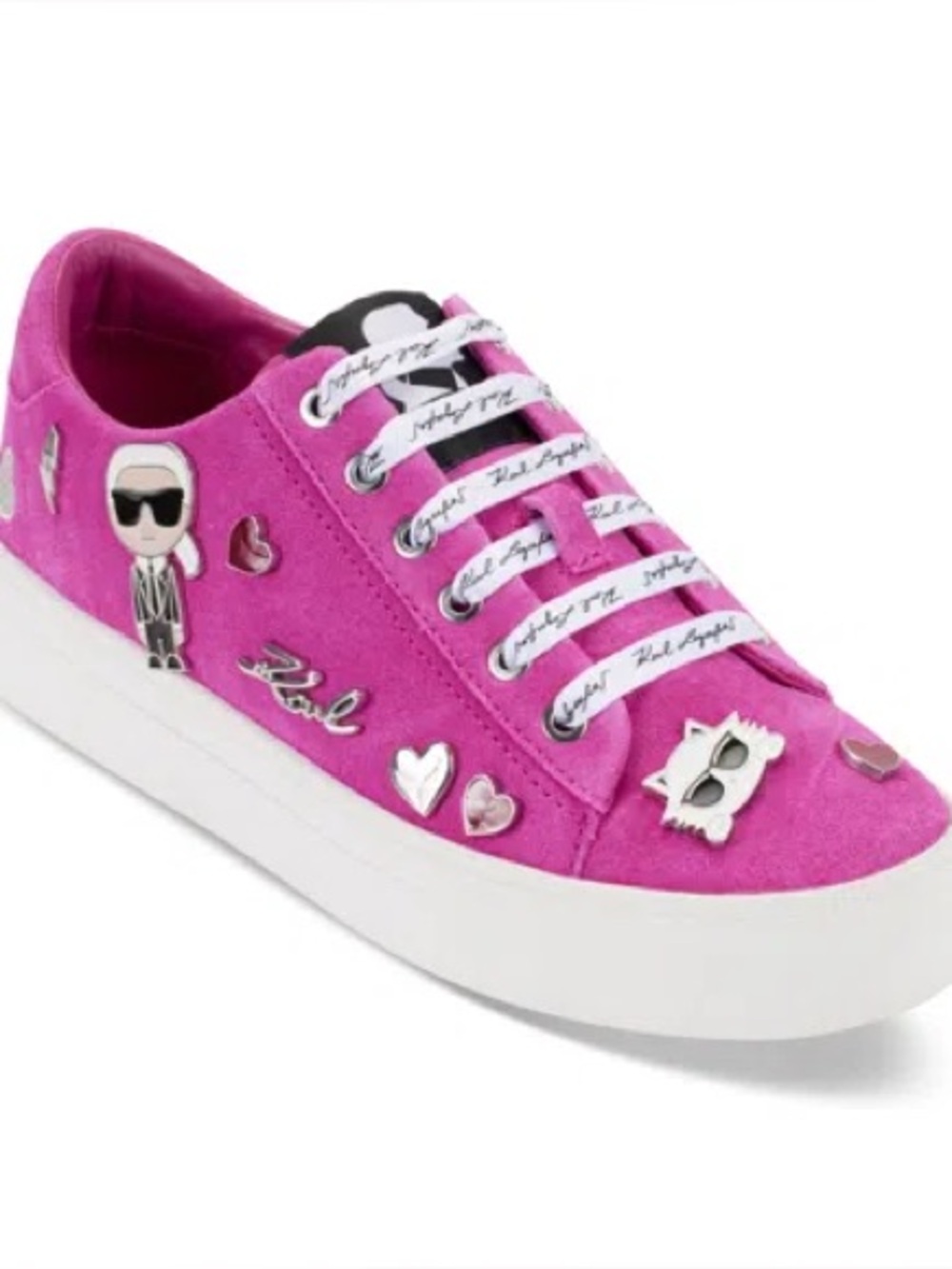 Karl Lagerfeld | Cate Pins Lace up Low top Sneakers In Pink 11M